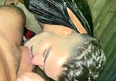 Bathroom amateur gay blowjob