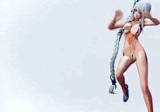 Savor a small preview of 2D MMD fun with seonymous characters in micro swimsuits
