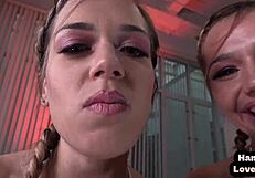 Tattooed slut is presented hand job in this 3way Porno video