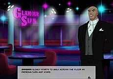 Walking my slaves: A comedy game with tits and sex