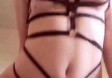 Bratty Russian slut – fucked with a belt and spank on the red Ass of this Cheebag