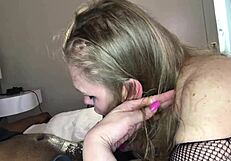 Jenna Jaymes has a large black penetrate in the oral cavity