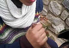 I decided to suck a cock outside in the park and a slick newbie jerked off for me