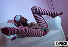 i can’t stop squirting during christmas with sexy lily!