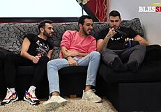 This Italian gay man loves to host a party and parade his big cocked friends