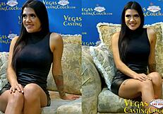 First porn casting video in Las Vegas with Alice Thunder – Blowjob and deep throat