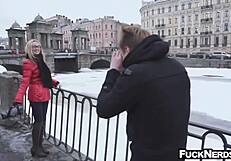 Buxom tease enjoys hard core adult video action