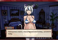 Busty blonde gets a massage and breeding in this game