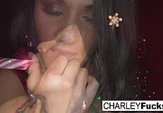 This hardcore Christmas cock turns out to be more than Charley Chase can handle