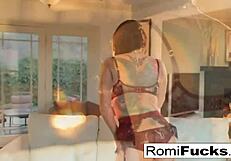 Romi is a bitch brunette pornstar who enjoys some steamy solo play