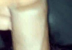 Lewd home made home movie of an amateur couple having fun with the handjob in hd