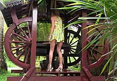A young blonde naked teen girl posing in a bush_semiseria daughter of the materialization of politeness, courtesy and timeless appreciations