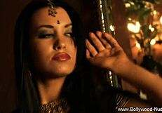 This half Indian / half something else brunette girl takes off her clothes and starts dancing+'