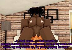 This is a xxx video where an ebony girl has a Interracial hardcore sex with a white guy before he made her swallow his dick