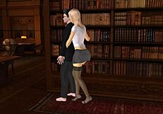 Cherry blond angelian sucking a giant cock in 3d parody