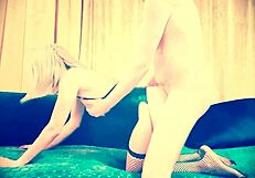 Teen blonde fucks her deep blowjob and pussy licking HD video