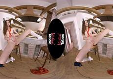 Extreme POV with a provocative housewife