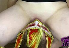 Russian blonde enjoys partagering boobs with hard cock and dirty face sucking