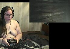 Titted sexy lady walks around Resident Evil: Village naked