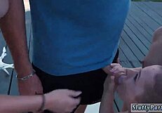 Teenage girl from Russia performs group orgy with a drone
