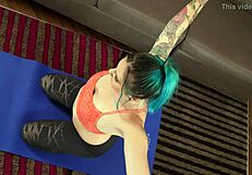 Tattooed woman for beginners strip and gets aroused in teaser video
