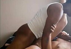 Sizzling missionary position sex with a beautiful young woman and a black big dick man