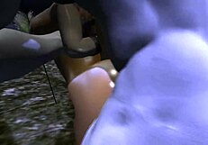 Animated two lovers begin their journey into sexually suggestive animation genre in three dimensions