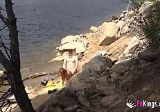 Jade gets her hooks into exhibitionist sex and cumshot while enjoying her outdoor pursuits