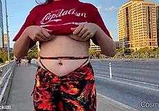 Wind Exposes My Tiny Shirt in Public with 360 Camera View