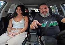 The unhappy participants of the car sex adventure with Serena Santori, a horny driver