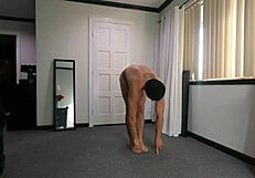 Part of the show is when Wednesday practice her stretching and exercise naked