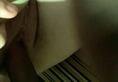 Naked red headed teen with big boobs has sex in school