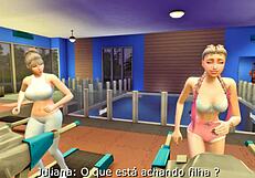 Step daughter’s wild night at the academy in Animacao video