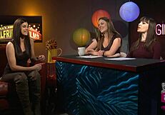 White girl pornstars get together for a hot chat session lesbian with India Summer
