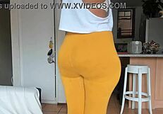 Booooty dance by Sexy Milf in tight outfit