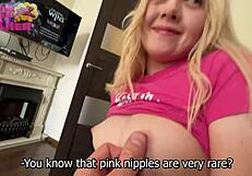 BJ Tease with my stepsis yu ROCK AMSTERDAM While Handjob by me