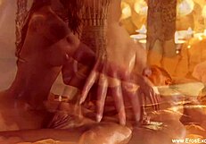Big dick latino guy enjoys massaging with a hot thin blonde, who cannot help herself and gets on her knees to deep throat his beautiful cock and play with him down there