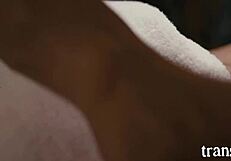 Dillion Diaz and Eva Maxim in a sensual massage with the gay and transsexual scenes