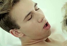 Young gay men practice unprotected sex at thebed