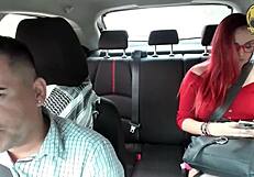 Blonde big natural titty babe rubs her ex-boyfriend the wrong way for Uber