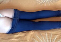 Stepson's big cock got me hot while resting, mutual handjob ensued
