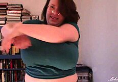 Man, check out these huge boobs dropping from a tight blue shirt