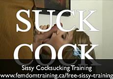 A session to hypnotize a submissive male to be a sissy cocksucker
