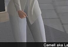 Lactating camell’s erotic scene with Lady America’s climactic nipples
