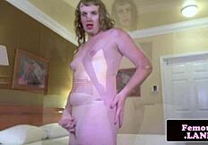 A trans women touching herself