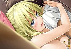 Ecchi hentai cartoon with multiple scenes which no actual facial expression, except the ‘game face’