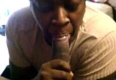 Gripping and sucking that big black cock feels insane!