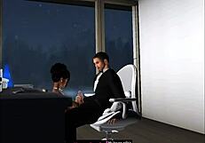 Naughty twist office christmas party quickie