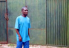 Nigerian woman comes all aroused as she gets a taste of security guard