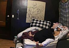2 freaks of the world seem to enjoy foot and vagina pleasures in a home made video